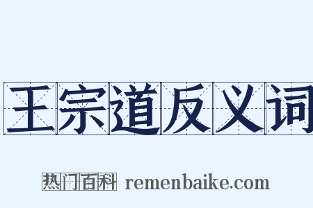 王宗道反义词是什么意思的图片